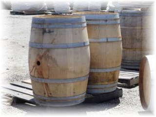 Reclaimed Recycled Green Old Oak Used Wine Barrels from Napa Valley for sale